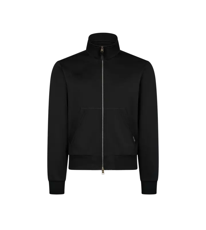 TECHNICAL COTTON ZIP THROUGH BLACK online
